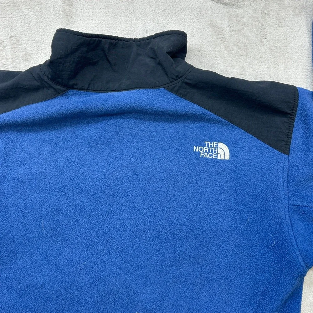 Vintage The North Face Fleece Jacket Mens Size M Blue Black Full Zip Denali USA